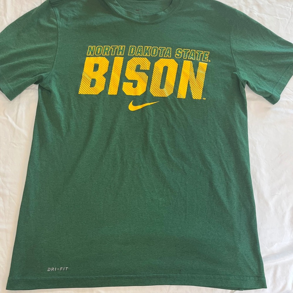 Nike North Dakota State Bison T-Shirt Men's Medium Green Dri-Fit